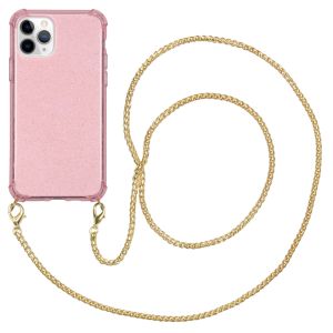 iMoshion Glitter Backcover mit Kette Rosa für das iPhone 11 Pro