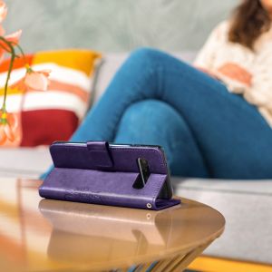 Kleeblumen Klapphülle Violett für das Sony Xperia 10