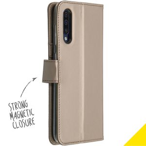 Accezz Wallet TPU Klapphülle Gold für das Samsung Galaxy A50 / A30s