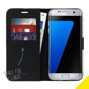 Accezz Wallet TPU Klapphülle für das Samsung Galaxy S7 Edge - Schwarz