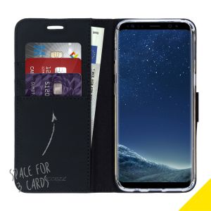 Accezz Schwarzes Wallet TPU Klapphülle für das Samsung Galaxy S8