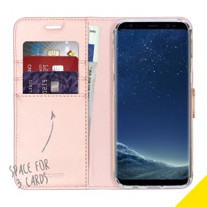 Accezz Roségoldfarbenes Wallet TPU Klapphülle für Samsung Galaxy S8