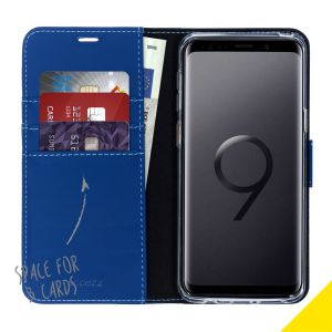 Accezz Blaues Wallet TPU Klapphülle für das Samsung Galaxy S9