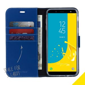Accezz Wallet TPU Klapphülle Blau für das Samsung Galaxy J6