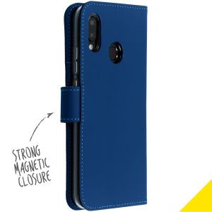 Accezz Blaues Wallet TPU Klapphülle für das Huawei P20 Lite