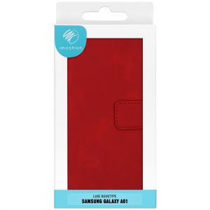 iMoshion Luxuriöse Klapphülle Rot für Samsung Galaxy A01