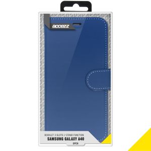 Accezz Wallet TPU Klapphülle Blau für das Samsung Galaxy A40