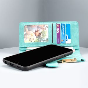 Luxuriöse Portemonnaie-Klapphülle Türkis Samsung Galaxy S10 Lite