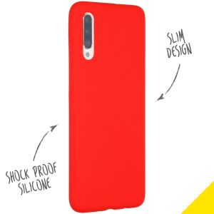 Accezz Liquid Silikoncase Rot für das Samsung Galaxy A70