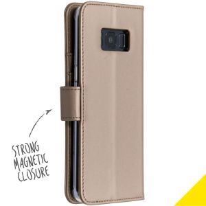 Accezz Goldfarbenes Wallet TPU Klapphülle für das Samsung Galaxy S8