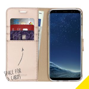Accezz Goldfarbenes Wallet TPU Klapphülle für das Samsung Galaxy S8