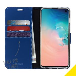Accezz Wallet TPU Klapphülle Blau für das Samsung Galaxy S10