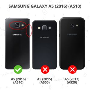 Luxus Klapphülle für Samsung Galaxy A5 (2016) - Schwarz