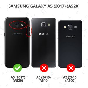 Schwarze luxuriöse Portemonnaie-Klapphülle für das Samsung Galaxy A5 (2017)