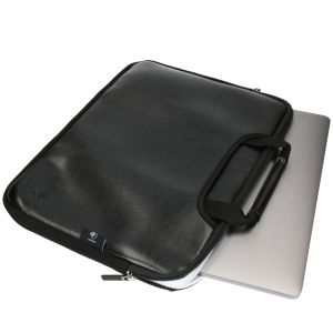 iMoshion Laptoptasche in Lederoptik mit Griffen 15 Zoll - Schwarz