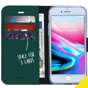 Accezz Goldfarbenes TPU Klapphülle Grün das iPhone SE (2022 / 2020)/8/7/ 6(s)