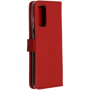 Selencia Echtleder Klapphülle für das Samsung Galaxy S20 - Rot
