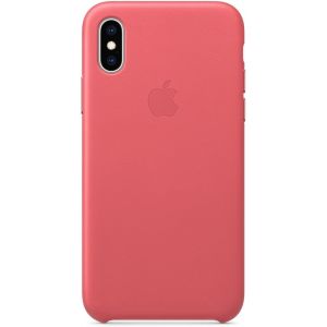 Apple Leder-Case Peony Pink für das iPhone Xs