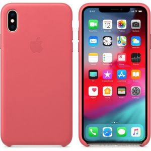 Apple Leder-Case Peony Pink für das iPhone Xs Max