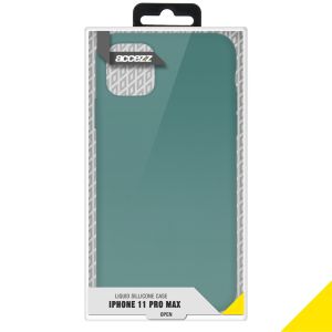 Accezz Liquid Silikoncase Dunkelgrün für das iPhone 11 Pro Max