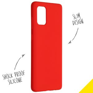 Accezz Liquid Silikoncase Rot für das Samsung Galaxy A71