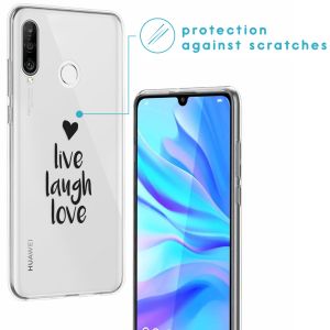 iMoshion Design Hülle Huawei P30 Lite - Live Laugh Love - Schwarz