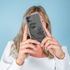 iMoshion Design Hülle Huawei P30 Lite - Abstraktes Gesicht - Schwarz