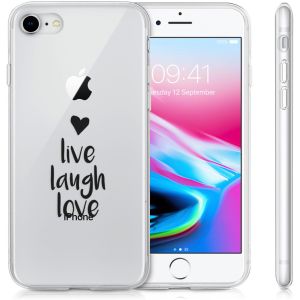 iMoshion Design Hülle iPhone SE (2022 / 2020) / 8 / 7 / 6 - Live Laugh Love