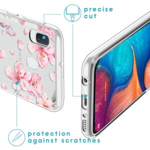 iMoshion Design Hülle Samsung Galaxy A20e - Blume - Rosa