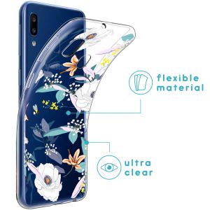 iMoshion Design Hülle Samsung Galaxy A20e - Blume - Weiß