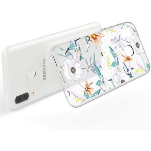 iMoshion Design Hülle Samsung Galaxy A20e - Blume - Weiß