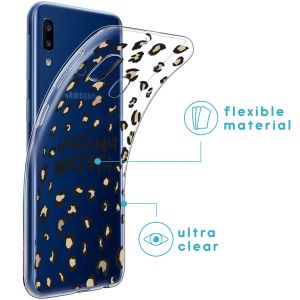 iMoshion Design Hülle Samsung Galaxy A20e - Leopard - Braun / Schwarz