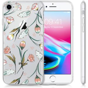 iMoshion Design Hülle iPhone SE (2022 / 2020) / 8 / 7 / 6s - Blume - Rosa