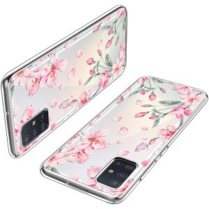 iMoshion Design Hülle Samsung Galaxy A51 - Blume - Rosa