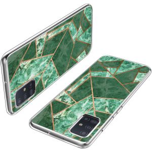 iMoshion Design Hülle für das Samsung Galaxy A51 - Grafik-Kupfer / Grün