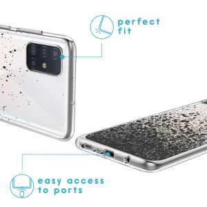 iMoshion Design Hülle Samsung Galaxy A51 - Spritzer - Schwarz