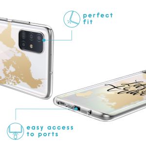 iMoshion Design Hülle für das Samsung Galaxy A51 - Let's Go Travel / Schwarz