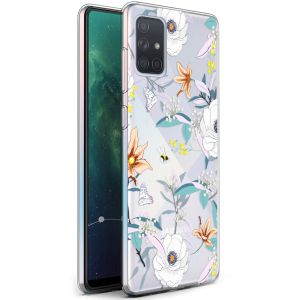 iMoshion Design Hülle Samsung Galaxy A71 - Blume - Weiß