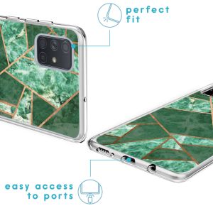 iMoshion Design Hülle für das Samsung Galaxy A71 - Grafik-Kupfer / Grün