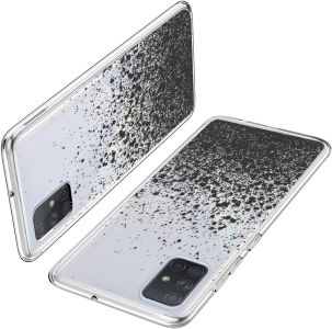 iMoshion Design Hülle Samsung Galaxy A71 - Spritzer - Schwarz