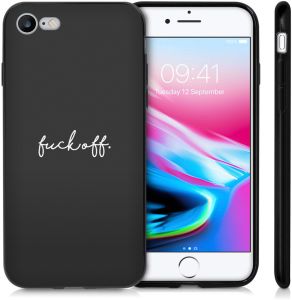 iMoshion Design Hülle iPhone SE (2022 / 2020) / 8 / 7 - Fuck Off - Schwarz