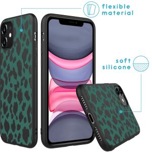 iMoshion Design Hülle iPhone 11 - Leopard - Grün / Schwarz
