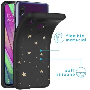 iMoshion Design Hülle für das Samsung Galaxy A40 - Sterne / Schwarz