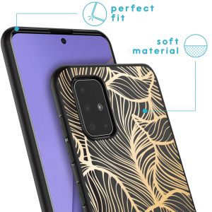 iMoshion Design Hülle für das Samsung Galaxy A51 - Blätter / Schwarz