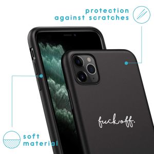 iMoshion Design Hülle iPhone 11 Pro - Fuck Off - Schwarz