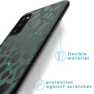 iMoshion Design Hülle Samsung Galaxy A41 - Leopard - Grün / Schwarz