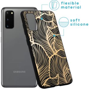 iMoshion Design Hülle für das Samsung Galaxy S20 - Blätter / Schwarz