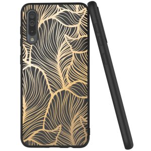 iMoshion Design Hülle für das Samsung Galaxy A50 / A30s - Blätter / Schwarz