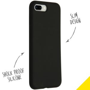 Accezz Liquid Silikoncase für das iPhone 8 Plus / 7 Plus - Schwarz