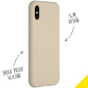 Accezz Liquid Silikoncase für das iPhone Xs / X - Stone